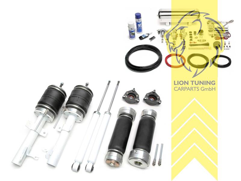 11,5L Tank chrom / ViAir Kompressor chrom, fest, weiss, nicht passend für Kombi, Stahl verzinkt, Eintragungspflichtig / Teilegutachten wird nach Kauf spezifisch ausgestellt